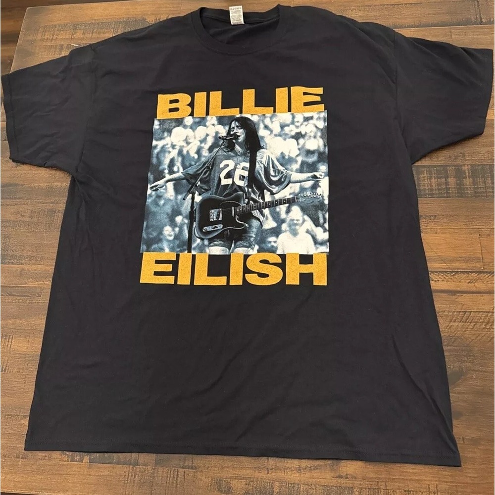 New Billie Eilish Music Tour 2024 Black Tshirt Size XXL Mens Portland San Jose